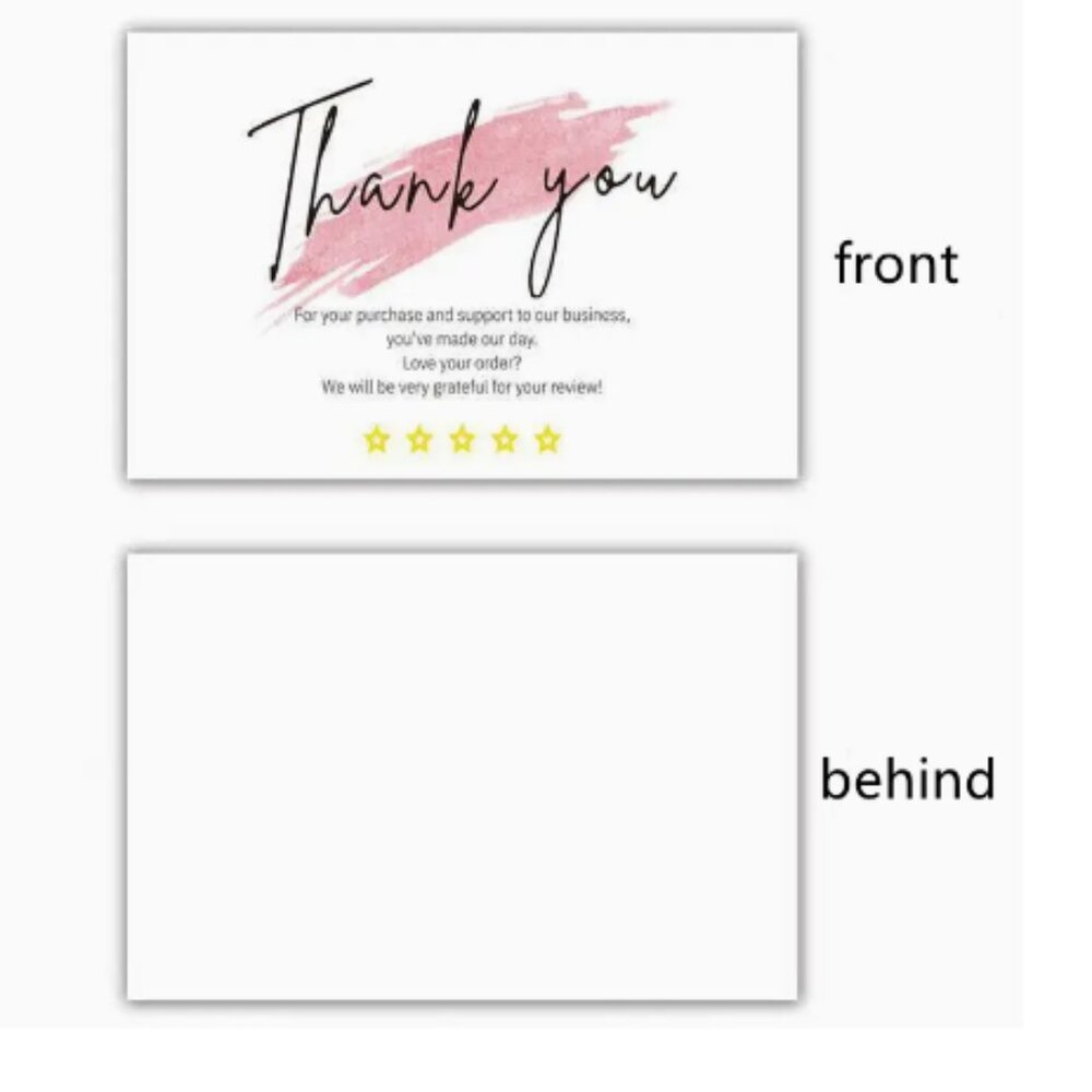 50 Thank You Cards With 5 Golden Stars NWT - Picture 4 of 5